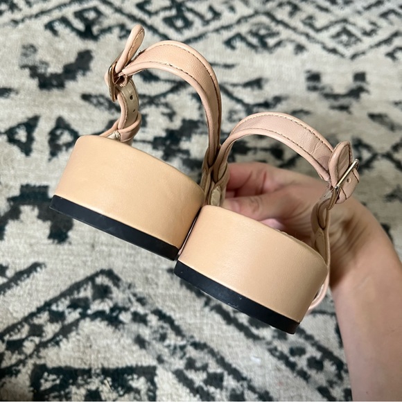 Alex Marie Black Cream Cap Toe Slingback Block Heel Flats Size 8.5 - Picture 6 of 12